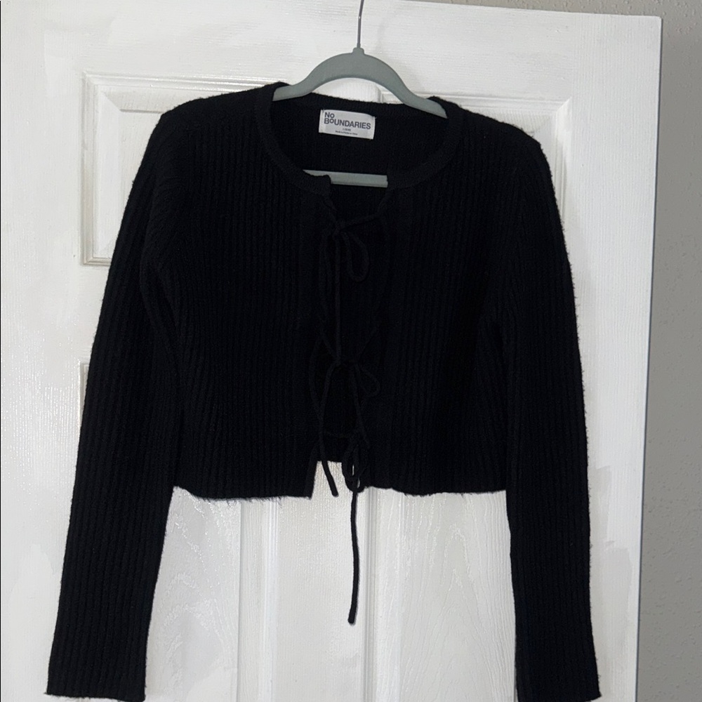 No Boundaries Black Knit Sweater